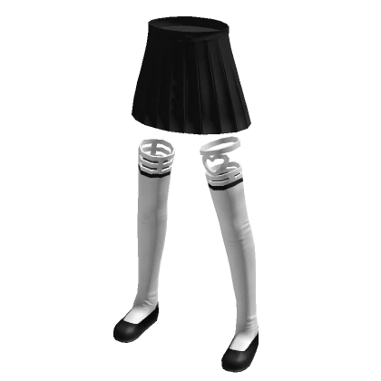 Cute Anime Uniform Skirt - BlackWhite