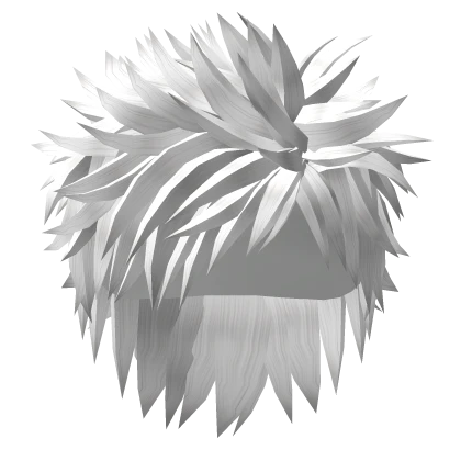 Short Spiky Anime Punk Scene Boy Hair in White