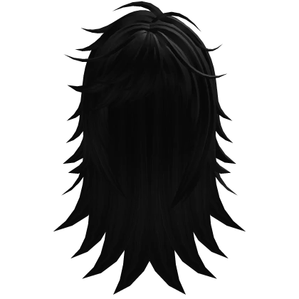 Emo Scene Messy Hair Side Bangs Black