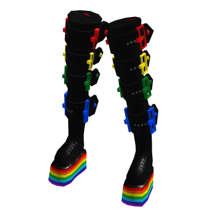 Cyber Goth Rainbow Platforms