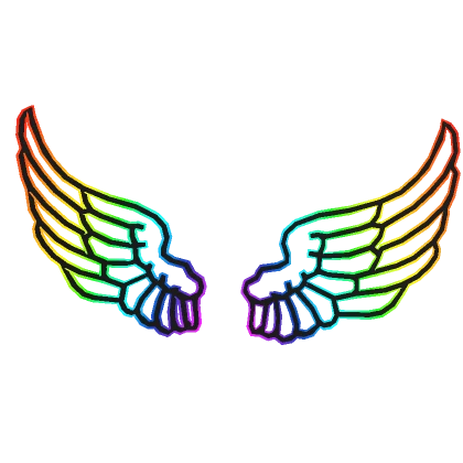 Rainbow Cartoony Wings