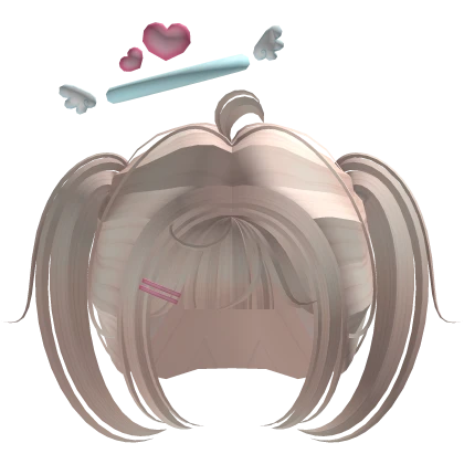 ♡ Cute vals angel beige short pigtails