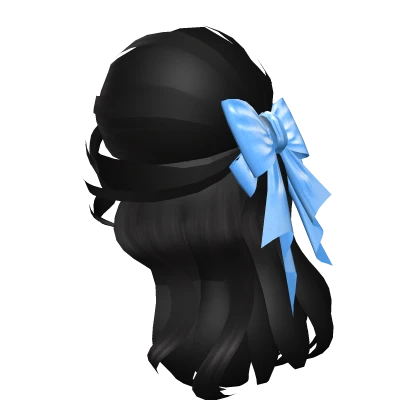 🔵 Blueberry Lovely Bow Hair Black Blue