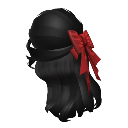 🔵 Blueberry Lovely Bow Hair Black Red