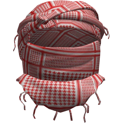 Keffiyeh Red Balaclava Arab Headscarf Headwrap Y2K