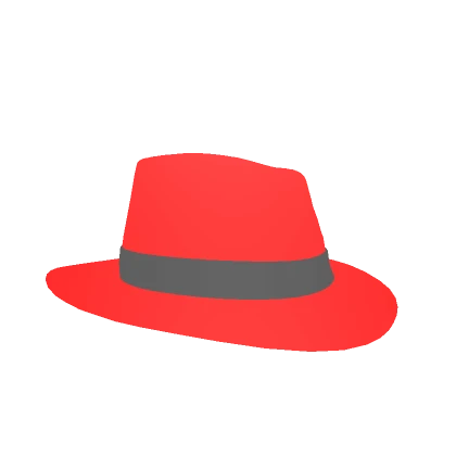 Red Neon Fedora