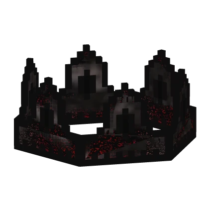 Black Red Dotted Animated Glitch 8-Bit Crown