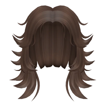 Short Base Wolfcut Hair in Brown