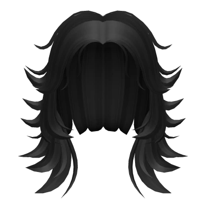 Short Base Wolfcut Hair in Black