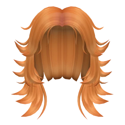 Short Base Wolfcut Hair in Ginger