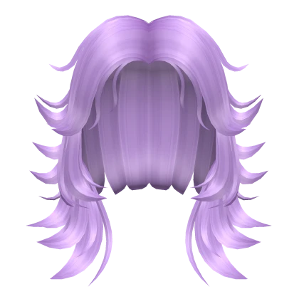Short Base Wolfcut Hair in Light Purple