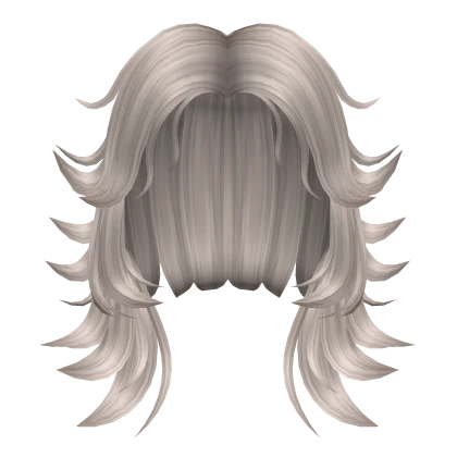 Short Base Wolfcut Hair in Ash Blonde