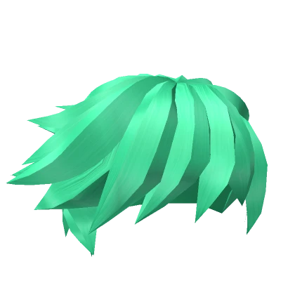 Green  Spiky Hair