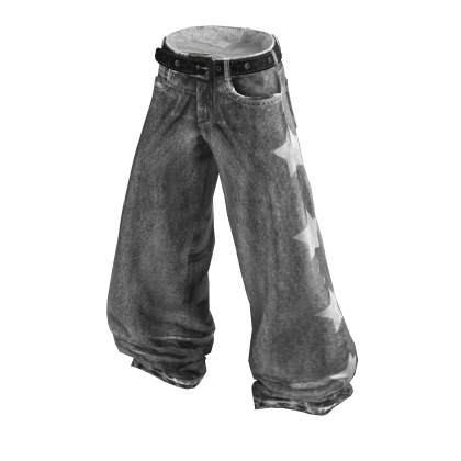 💗Y2K VINTAGE STAR JEANS_GRAY