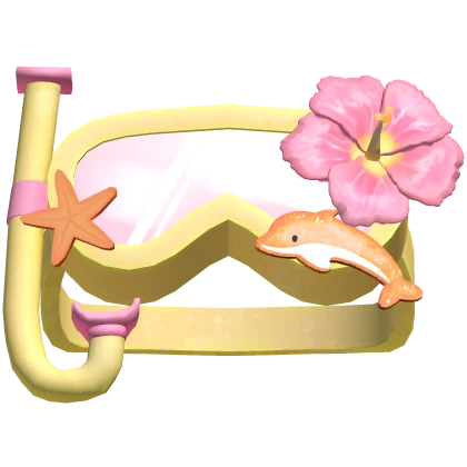 Summer Pink Yellow Hibiscus Snorkel