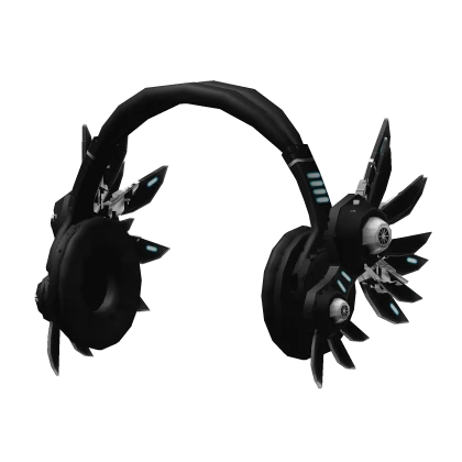 Black Cyber Mecha Headphones 