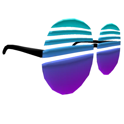 Blue Vaporwave Sun Glasses 