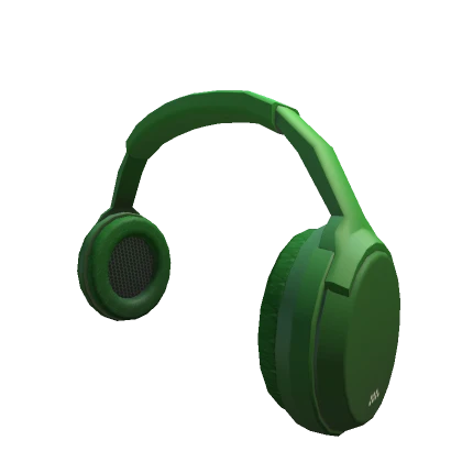 Green Y2K Minimalistic Headphones