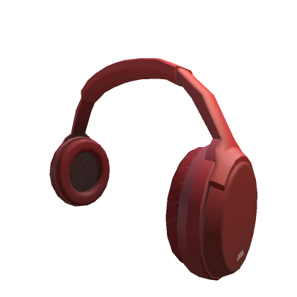 Red Y2K Minimalistic Headphones