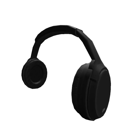 Black Y2K Minimalistic Headphones