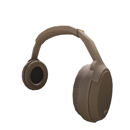 Beige Y2K Minimalistic Headphones