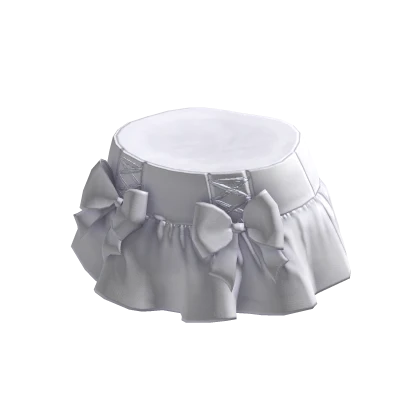 ✨ Preppy White Bow Skirt