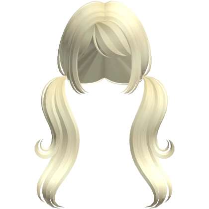 Kawaii Cutie Yellow Wavy Pigtails