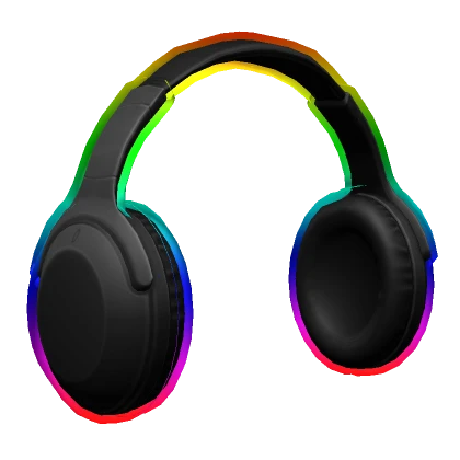 Cartoony Rainbow Headphones