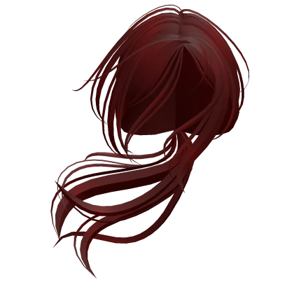 windy horror protagonist ponytail in red