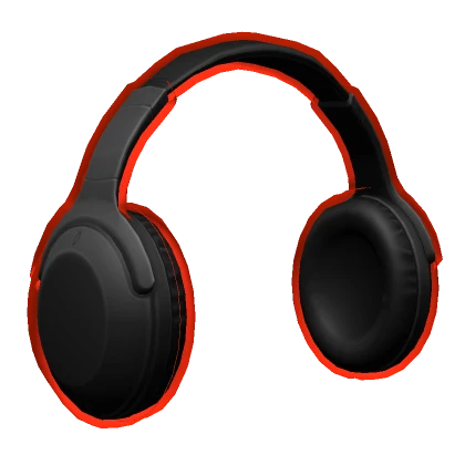 Red Outline Headphones