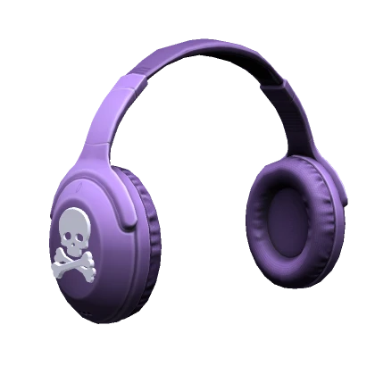 Purple Skull Headphones