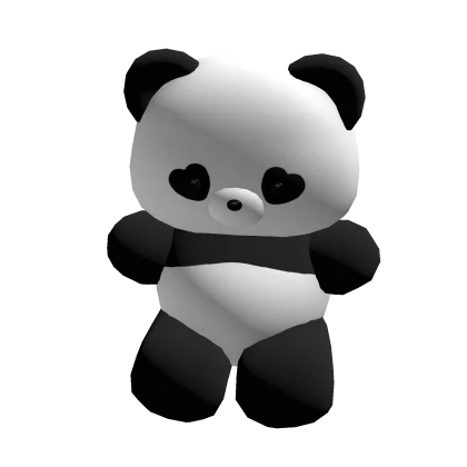 ♡ heart eyes panda bear plushie (holdable)