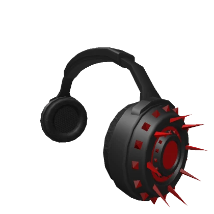 Black and Red Spikey Headphones