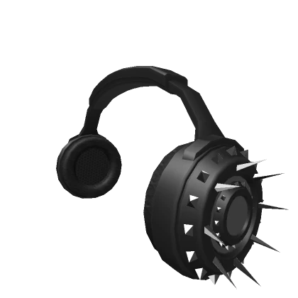 Black and Silver Spikey Headphones