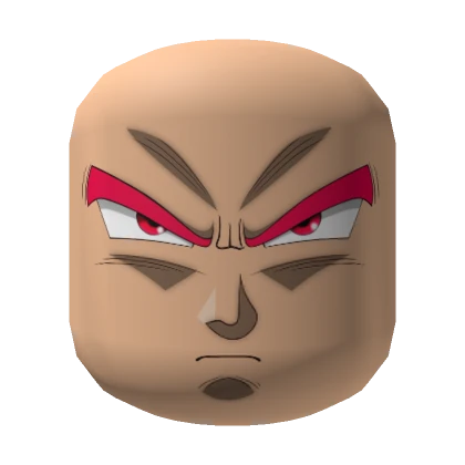 Angry God Red Warrior Anime Face