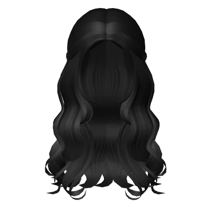 Cute Wavy Half Up Hairstyle - Black