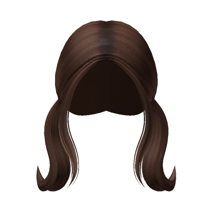 Cute Short Curled Aesthetic Pigtails (Brown)