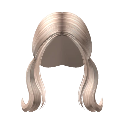 Cute Short Curled Aesthetic Pigtails (Platinum)