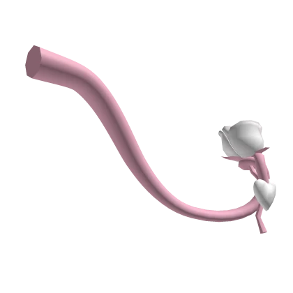 Pink and White Demon Tail with White Rose