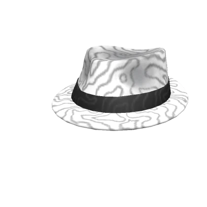 White Damascus Fedora