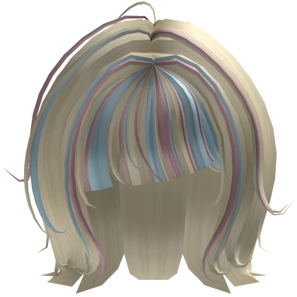 ⭐🍎 Kidcore color short wispy bob in blonde 