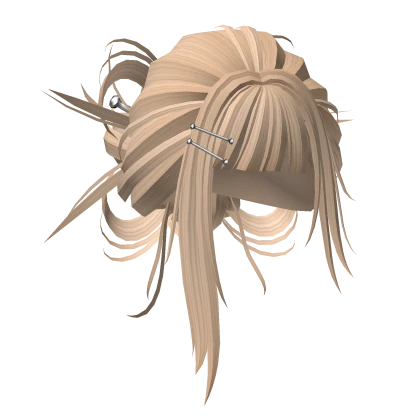 Anime Blonde Messy Hair Bun