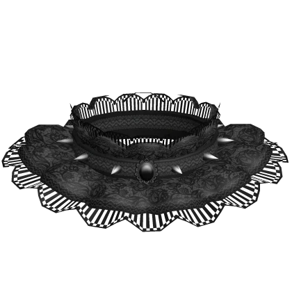 ꒰ gothic lace jeweled choker w spikes 