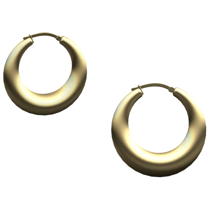 Wide Gold Hoop Earrings