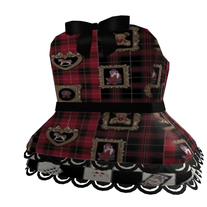 Vintage red plaid card dress 3.0