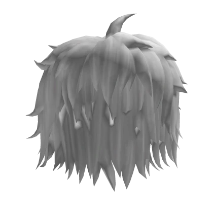 white messy punk scene anime emo long hair