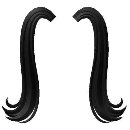 Preppy Girl Pigtail Extensions Black