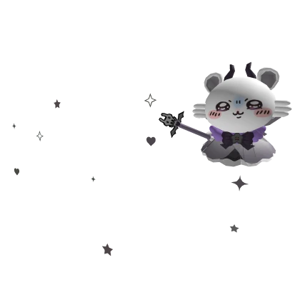 Magical Chiikawa Aura momonga with stars