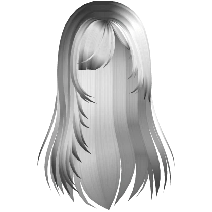 🤍 visual gothic long wispy layers white silver