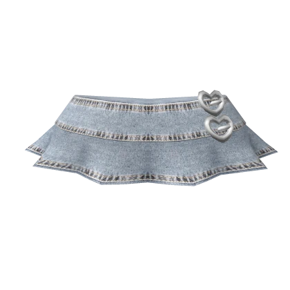 🖤Peony Dol - Light denim skirts with heart pins